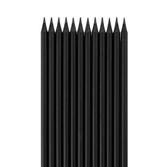 Latalı Siyah Yuvarlak Kurşun Kalem