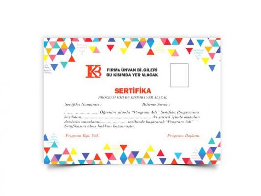 Sertifika (20x29) cm